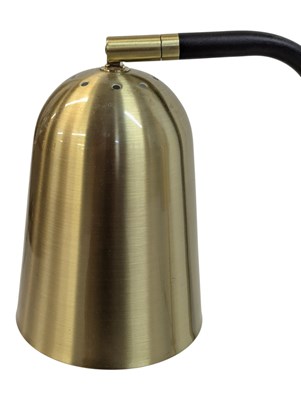 Lot 864 - PAIR OF CONTEMPORARY INDUSTRIAL GOLD PENDANT BEDSIDE TABLE LAMPS