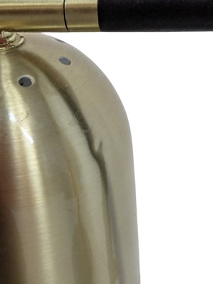 Lot 864 - PAIR OF CONTEMPORARY INDUSTRIAL GOLD PENDANT BEDSIDE TABLE LAMPS