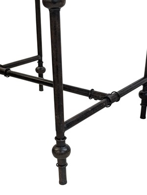 Lot 870 - MODERN DESIGN - PAIR OF PLANKED WOOD & METAL INDUSTRIAL STYLE BEDSIDE TABLES