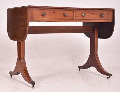Lot 448 - REGENCY EARLY 19TH CENTURY MAHOGANY WRITING DESK - SOFA TABLE