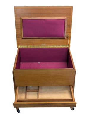Lot 877 - ARNOLD FURNITURE - MID CENTURY TEAK SEWING BOX