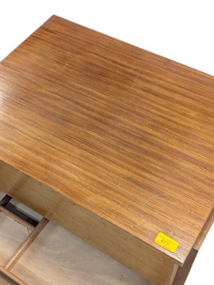 Lot 877 - ARNOLD FURNITURE - MID CENTURY TEAK SEWING BOX