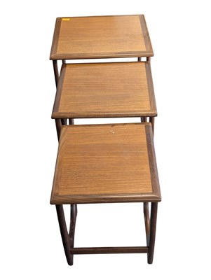 Lot 878 - G-PLAN FURNITURE ASTRO TEAK WOOD NEST OF TABLES