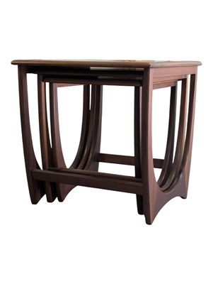 Lot 878 - G-PLAN FURNITURE ASTRO TEAK WOOD NEST OF TABLES
