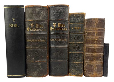 Lot 13 - WELSH BIBLES- 18TH, 19TH & 20TH CENTURY, BOUND IN LEATHER