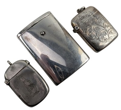 Lot 113 - COLLECTION OF THREE EARLY 20TH CENTURY HALLMARKED SILVER VESTAS