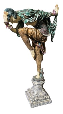 Lot 528 - ART DECO STYLE RESIN FIGURE MODELLED AS A DANCER AFTER CHIPARUS