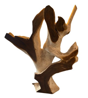 Lot 391 - LARGE HAND CUT TREE TRUNK ASIATIC HARDWOOD SCULPTURE / ROOM FEATURE