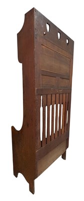 Lot 255 - SHAPLAND & PETTER ARTS & CRAFTS OAK SENTRY BOX HALL SETTLE