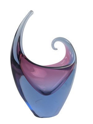 Lot 107 - MURANO SOMMERSO - LARGE POST-WAR STUDIO ART GLASS VASE