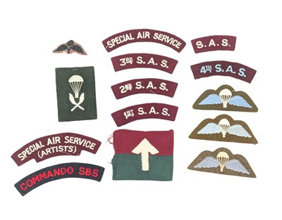 Lot 165 - COLLECTION OF BRITISH PARACHUTE REGIMENT & SAS CLOTH PATCHES