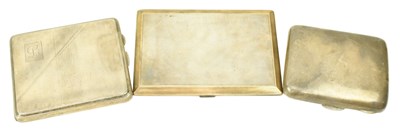 Lot 61 - THREE 20TH CENTURY HALLMARKED SILVER CIGARETTE CASES