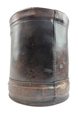Lot 94 - LIBERTY STYLE 20TH CENTURY BROWN LEATHER WASTE PAPER BIN