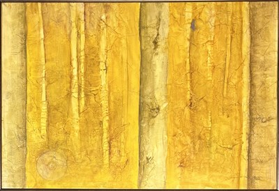 Lot 18 - CLARA MATELLI - RISONANZA IN OCRA, 1999 - MIXED MEDIA PAINTING