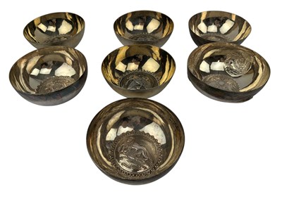 Lot 16 - COLLECTION OF 15 CYPRIOT 800 CONTINENTAL REPOUSSE SILVER BOWLS