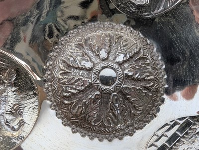 Lot 16 - COLLECTION OF 15 CYPRIOT 800 CONTINENTAL REPOUSSE SILVER BOWLS