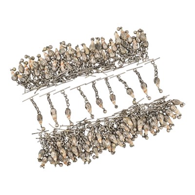Lot 110 - COLLECTION OF WHITE METAL & SHELL HEADDRESS PENDANTS