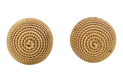 Lot 315 - PAIR OF 18CT GOLD DOME STUD EARRINGS