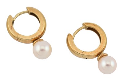Lot 281 - PAIR OF 14CT GOLD HOOP EARRINGS