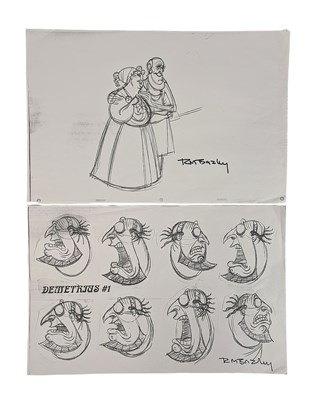 Lot 96 - RICHARD BAZLEY (B.1962) - 'HERCULES' - SIGNED CHARACTER SKETCHES