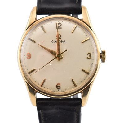 Lot 59 - 1960S 9CT GOLD GENTLEMEN'S OMEGA WRISTWATCH