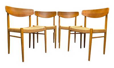 Lot 20 - ARNE HOVMAND-OLSEN FOR MOGENS KOLD - SET OF FOUR DINING CHAIRS