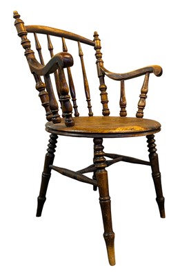 Lot 88 - THE BRITISH & COLONIAL AEROPLANE CO. BRISTOL - STAINED OAK ARMCHAIR