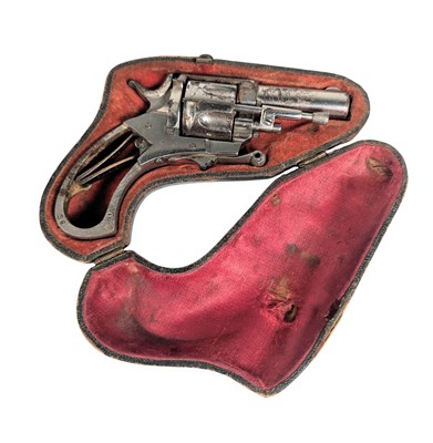 Lot 265 - 19TH CENTURY CASED PINFIRE POCKET REVOLVER