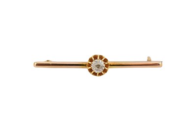 Lot 280 - GOLD & DIAMOND BAR BROOCH PIN