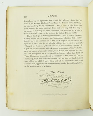 Lot 5 - ABBOTT, EDWIN A. 1884 FLATLAND FIRST EDITION IN THE ORIGINAL DUST WRAPPER
