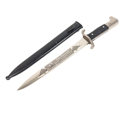 Lot 254 - WWII SECOND WORLD WAR GERMAN FIRE FIGHTERS DRESS BAYONET