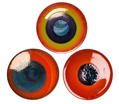 Lot 153 - POOLE POTTERY - THE PLANETS - SELECTION OF THREE CHARGERS