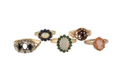 Lot 445 - COLLECTION OF HALLMARKED 9CT GOLD RINGS