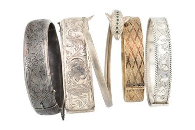 Lot 248 - COLLECTION OF SILVER BANGLES