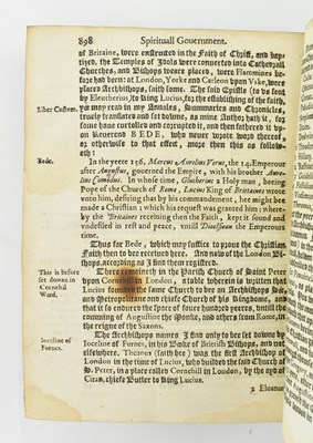 Lot 7 - STOW, JOHN. 1618 THE SURVAY OF LONDON THIRD EDITION