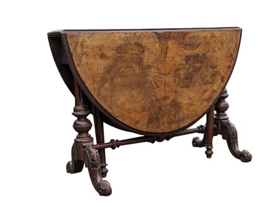 Lot 741 - VICTORIAN 19TH CENTURY WALNUT SUTHERLAND TABLE