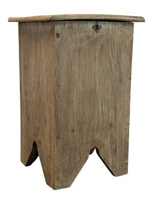 Lot 746 - 1920S LIMED OAK ARTS & CRAFTS HINGED TOP STOOL
