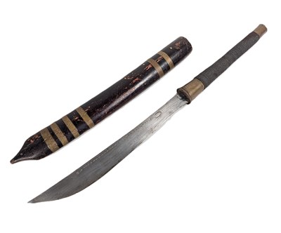 Lot 281 - EARLY 20TH CENTURY BURMESE DHA SWORD