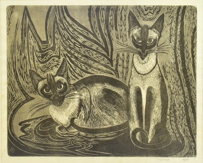 Lot 8 - ENID C. D. MARX (1902-1998) - UNTITLED LIMITED EDITION WOODBLOCK