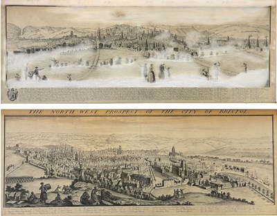 Lot 593 - AFTER SAMUEL & NATHANEIL BUCK - PAIR OF 18TH CENTURY ENGRAVINGS OF BRISTOL