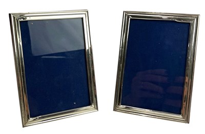 Lot 146 - PAIR OF LATE 20TH CENTURY ITALIAN 925 SILVER PHOTO FRAMES
