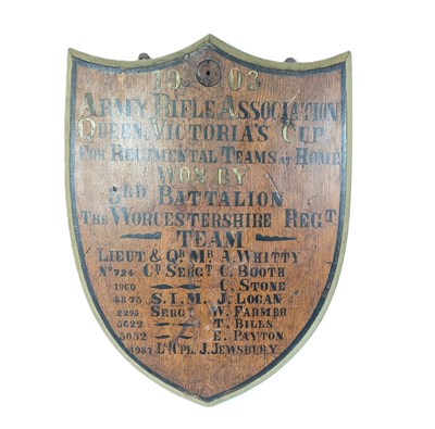 Lot 42 - ARMY RIFLE ASSOCIATION QUEEN VICTORIA'S CUP WINNERS PLAQUE