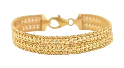 Lot 112 - HALLMARKED 9CT GOLD MESH LINKED BRACELET