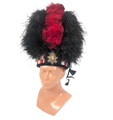 Lot 3 - SCOTTISH BLACK WATCH FEATHER BONNET