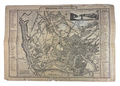 Lot 132 - DONNE, B. -1966- A FACSIMILE OF A 1826 A PLAN OF BRISTOL, CLIFTON, THE HOTWELLS &C.