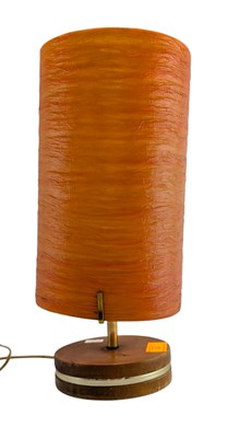 Lot 54 - MID CENTURY SPACE AGE TEAK AND SPUN FIBERGLASS TABLE LAMP