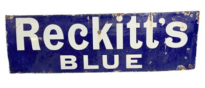 Lot 159 - RECKITT'S BLUE - LARGE EARLY 20TH CENTURY ENAMEL ADVERTISING SIGN