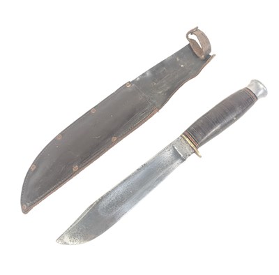 Lot 118 - WILLIAM ROGERS ' I CUT MY WAY ' HUNTING KNIFE