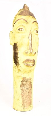 Lot 396 - LARGE BESPOKE PAINTED PLASTER FLOOR DECORATIVE TRIBAL SCULPTURE