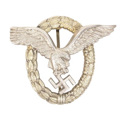 Lot 396 - WWII SECOND WORLD WAR GERMAN LUFTWAFFE PILOT OBSERVERS BADGE